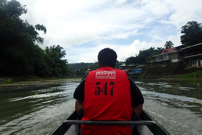 Amazing Pagsanjan Falls with Authentic filipino lunch Plus Transfers frm manila</em> – Why Pagsanjan Falls Still Feels Special From Manila’ /><br />
Most day trips from Manila give you a checklist of lookouts. This one does something different. You spend real time on the river, starting with a canoe ride upstream and then moving to a bamboo raft that takes you under the falls and toward Devil’s Cave. That shift matters. It is not just watching the water. You are part of the flow of the day.</p>
<p><p>I also like how the small-group setup changes the vibe. With a maximum of 10 travelers, you get more attention and less waiting around. That matters when the day depends on boat timing and safety. And with a guide in the mix, you are not just following instructions, you are understanding what you are doing and why.</p>
</p>
<p><p>There is also a human side to this experience that you can feel in how people talk about their guides. In particular, Andrei stands out in multiple accounts for going beyond the basics, from showing genuine enthusiasm to helping make the meal feel like part of the outing.</p>
</p>
<div class="twil" style="margin: 20px 0; padding: 15px 0;"><p>More Waterfall Tours in Manila</p><ul style="margin: 10px 0; padding-left: 0; list-style: none;"><li style="margin: 0 0 12px 0; padding: 0 0 12px 0; border-bottom: 1px solid #eee; line-height: 1.4;"><a href="https://philippinesexplorer.com/from-manila-taal-volcano-island-pagsanjan-falls-day-tour/">From Manila: Taal Volcano Island & Pagsanjan Falls Day Tour</a><br><span style="font-size: 0.82em; color: #555;"><span style="color: #0E6BA8;">★</span> 4.7 &nbsp;&middot;&nbsp; 114 reviews</span></li><li style="margin: 0 0 12px 0; padding: 0 0 12px 0; border-bottom: 1px solid #eee; line-height: 1.4;"><a href="https://philippinesexplorer.com/from-manila-pagsanjan-falls-day-tour/">From Manila: Pagsanjan Falls Day Tour</a><br><span style="font-size: 0.82em; color: #555;"><span style="color: #0E6BA8;">★</span> 4.5 &nbsp;&middot;&nbsp; 88 reviews</span></li><li style="margin: 0; padding: 0; border-bottom: none; line-height: 1.4;"><a href="https://philippinesexplorer.com/private-tour-amazing-taal-volcano-pagsanjan-falls-tour-2in1/">Private Tour: Amazing Taal Volcano & Pagsanjan Falls Tour (2in1)</a><br><span style="font-size: 0.82em; color: #555;"><span style="color: #0E6BA8;">★</span> 4.5 &nbsp;&middot;&nbsp; 69 reviews</span></li></ul></div><h2 id="the-700-am-start-and-the-drive-out-of-manila">The 7:00 am Start and the Drive Out of Manila</h2>
<p> – The 7:00 am Start and the Drive Out of Manila’ /><br />
You start at 7:00 am, which is early but not random. Leaving morning keeps you away from the worst of Manila traffic and gives you better odds of hitting the river when conditions are most workable. The tour runs roughly 6 to 9 hours, so you should plan it as a full day even if most of the action is concentrated at Pagsanjan.</p>
<p><p>Transfers are provided in an air-conditioned vehicle, and the pickup is offered from select areas in Manila. In at least one account, the trip time was around 2.5 hours out of the city. That tracks with the idea that you are trading an extra hour or two of comfort on the road for a truly different day out in nature.</p>
</p>
<p><p>On the way, you might get some short stops, depending on your guide and timing. One guide was open to adding a couple of stops such as street food. If you are food-curious, that flexibility can be a nice bonus, but it is not something you should plan your day around.</p>
</p>
<h2 id="native-canoe-upstream-the-river-changes-pace-fast">Native Canoe Upstream: The River Changes Pace Fast</h2>
<p><img width="669" height="446" decoding="async" src=