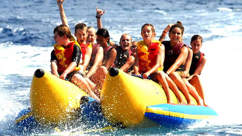 Boracay: Inflatable Banana or Dragon Boat Ride - Hitting the water fast: Stations 1 and 3, then a speedboat to the floating base