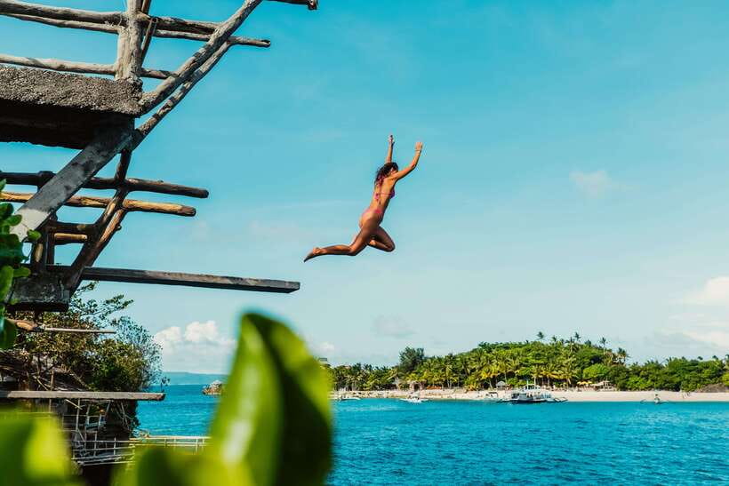Boracay: Island Hopping & Cliff Jumping by Haqqy Life - Magic Island cliff jumping: the thrill and the catch
