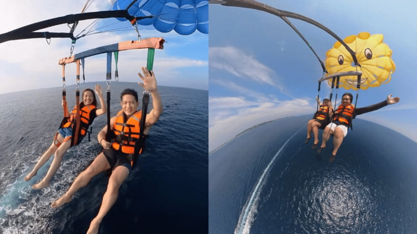 Boracay Parasailing with Insta 360 - Safety gear and the “close-by” support that matters