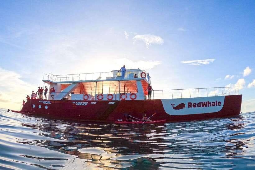 Boracay: Red Whale Party Cruise w/ Snacks & Water Activities - A typical 4-hour flow, from pika-pika to sunset dancing