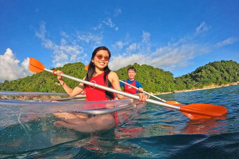 Boracay: Red Whale Party Cruise w/ Snacks & Water Activities - Paddleboards, kayaks, and snorkeling for real time on the water