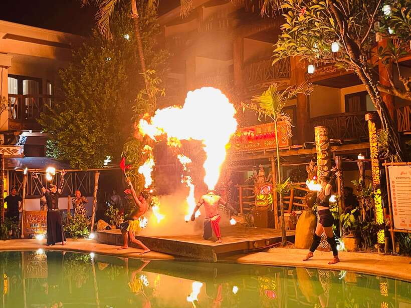 Borocay: Fire Dancing Show at Red Coconut Beach Hotel - Where you’ll be watching: Red Coconut Beach Hotel setup