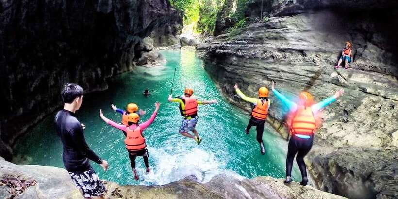 Cebu: Moalboal Sardines & Turtle Snorkeling and Canyoneering - Kawasan Falls Canyoneering, Jumps, Rappels, and Cool Water Reward
