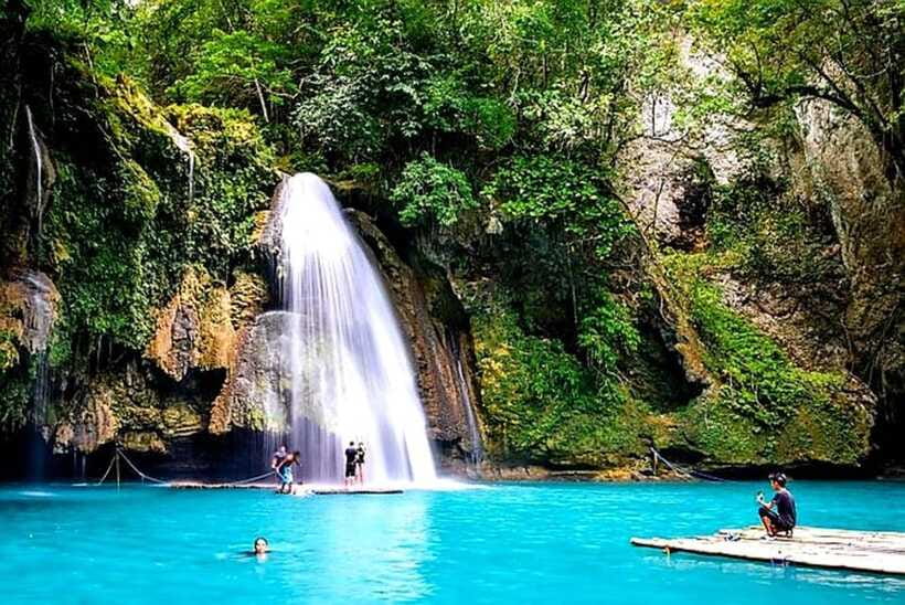 Cebu South Falls: Mantayupan, Kawasan, Inambakan & Aguinid - Inambakan Falls Road Near Ginatilan: Multi-Tier Water and Safe Jungle Steps