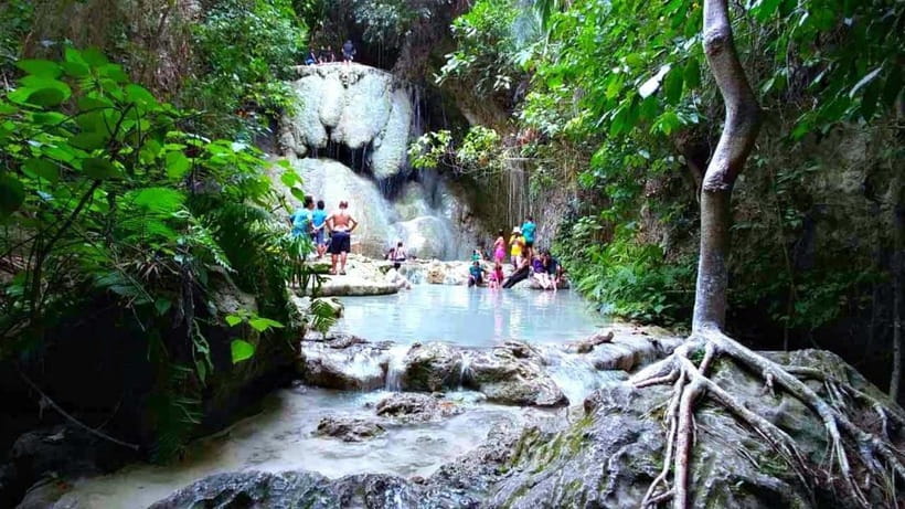 Cebu South Falls: Mantayupan, Kawasan, Inambakan & Aguinid - Aguinid Falls in Samboan: Limestone Cascades, Wading, and Canyoning-Style Fun