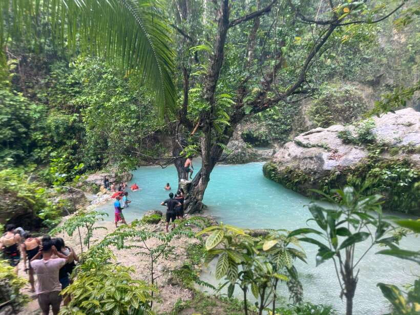 Cebu: Whale Shark, Inambakan Falls & Moalboal Sardine Tour - Inambakan Falls: turquoise swim breaks and the question of extra options