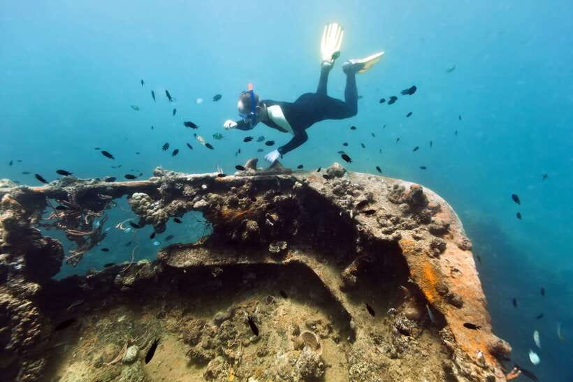 Coron Private Tour D: Reef and Wrecks - Lusong Gunboat: the WWII story, the sponges, and why it works for snorkeling