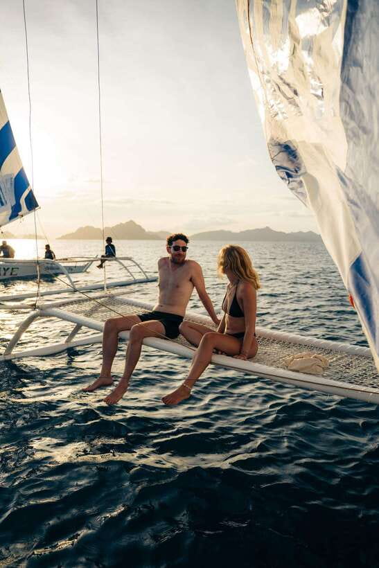El Nido Islands: Shared Paraw Sunset Sailing - The paraw boat itself, double outriggers and why comfort depends on the wind