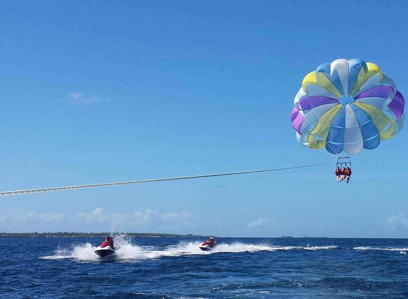 From Cebu: Mactan Island 3 Watersport Activities Tour - Parasailing at 150-300 feet: the view is the main event