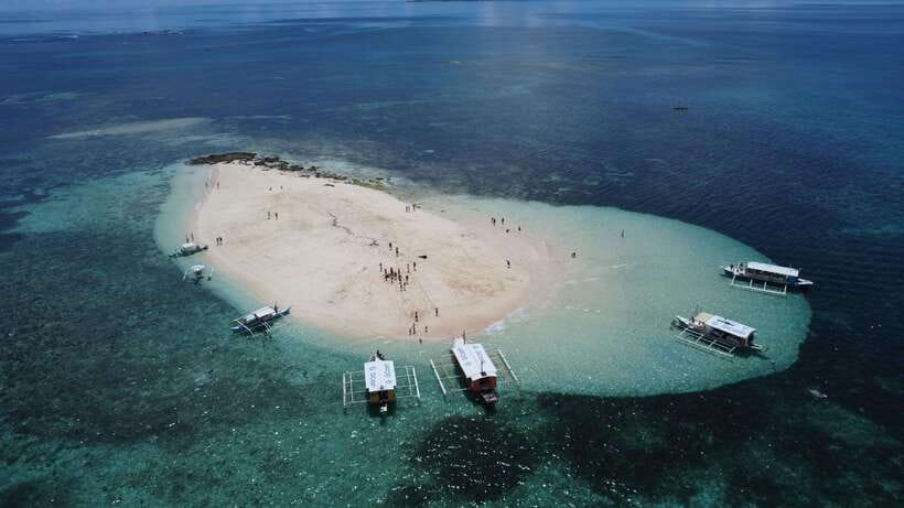 Luna: Siargao Tri-Island Tour with Drone, GoPro Shots, Lunch - Naked Island: the white sand stop where swimming is the point