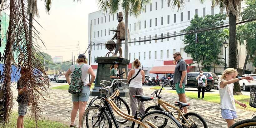 Manila: Guided Sunset Bamboo Bike Tour in Intramuros - Plaza de Roma, Manila Cathedral, and the colonial core you can actually feel