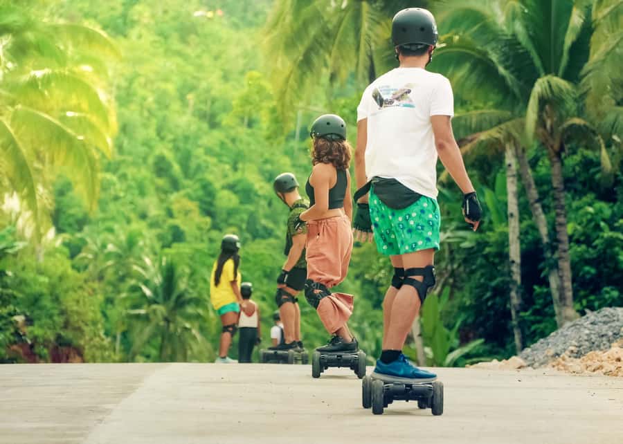 Siargao : Morning 1 Hour Guided Electric Skate Experience - The Guided Route: From Practice to the Catangnan Bridge Moment