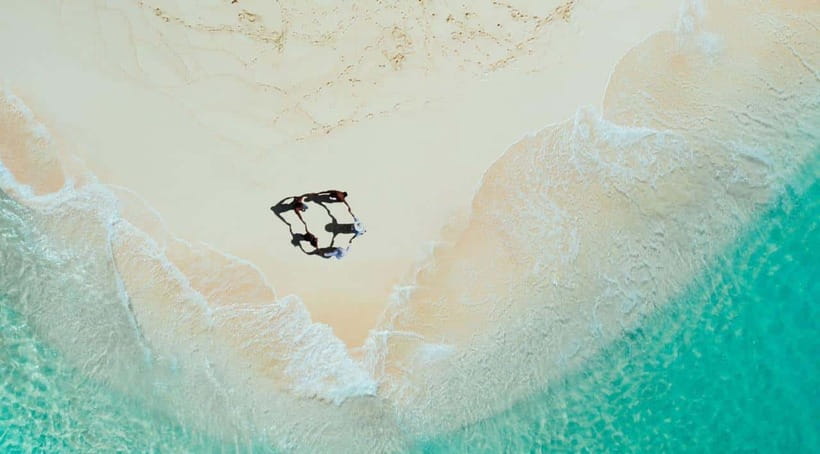 Siargao Tri-Island with Drone & Mermaid Tail - Naked Island sandbar time: swimming, sun, and one guided hour